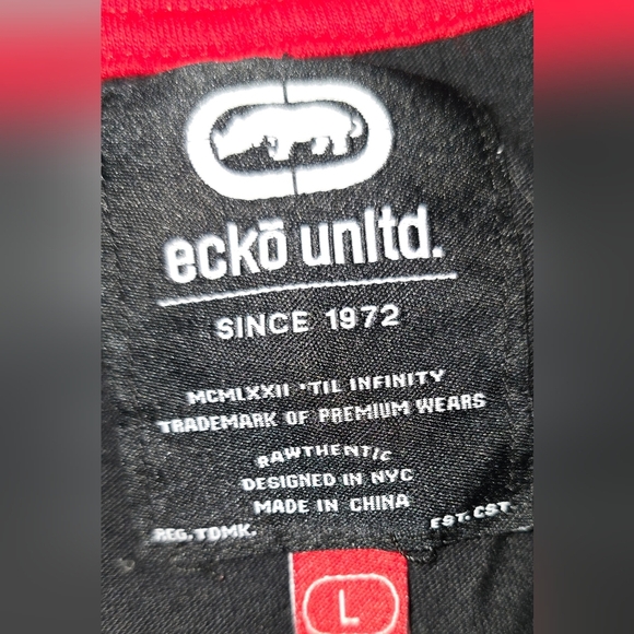 Ecko Unltd. World Famous Rhino Logo Tank Top Wringer Tee Shirt Men's L - Picture 5 of 8